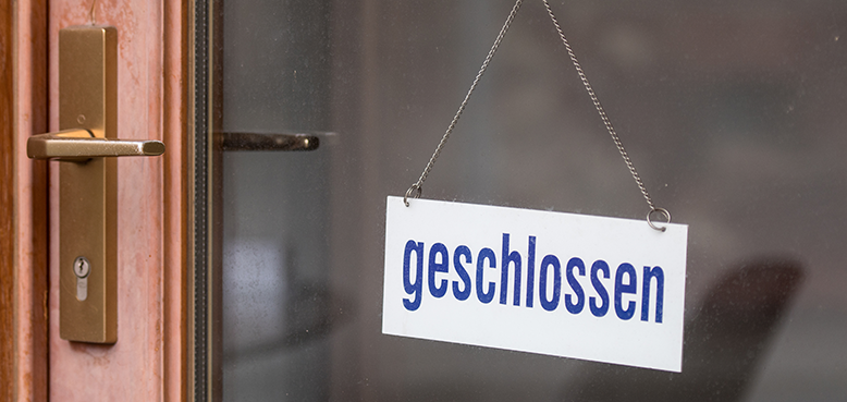 Geschlossenes Geschäft Geschlossenes Geschäft