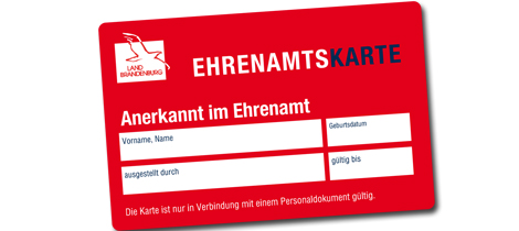 Abbildung einer Ehrenamtskarte Abbildung einer Ehrenamtskarte