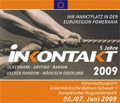 Logo der INKONTAKT 2009: vier Hände ziehen an einem Strick Logo der INKONTAKT 2009: vier Hände ziehen an einem Strick