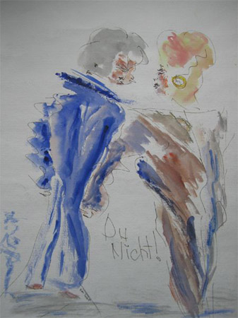 Aquarell von Moshe Mendelssohn Aquarell von Moshe Mendelssohn