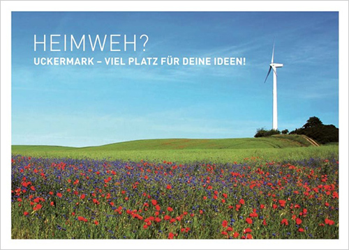 Postkarte mit uckermärkischer Landschaft Postkarte mit uckermärkischer Landschaft