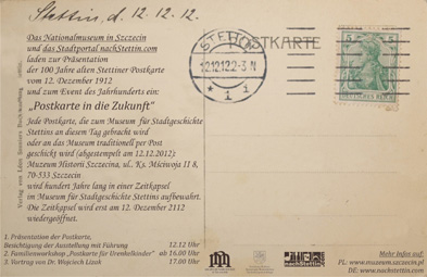 Stettiner Postkarte als Einladung Stettiner Postkarte als Einladung
