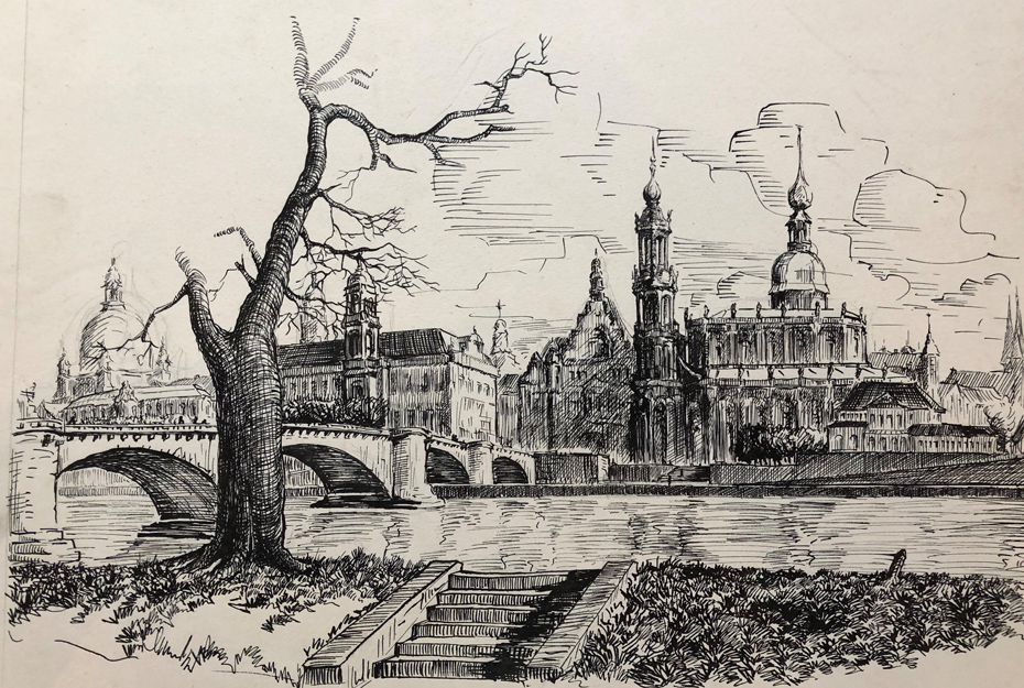Zeichnung: Stadtlandschaft Zeichnung: Stadtlandschaft