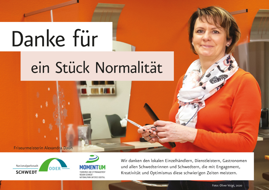 Plakat „Danke für ein Stück Normalität“ Plakat „Danke für ein Stück Normalität“