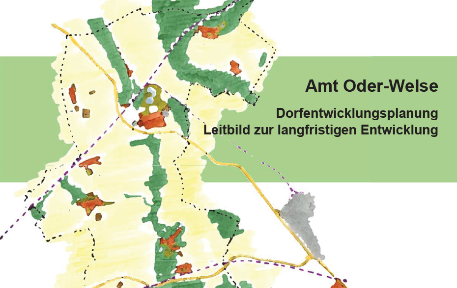 Grafik: Texte auf grüner Farbfläche und gemalter Karte