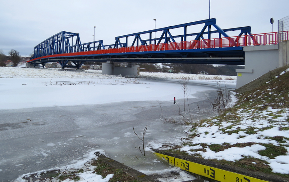 Foto: Oderbrücke mit Eis Foto: Oderbrücke mit Eis
