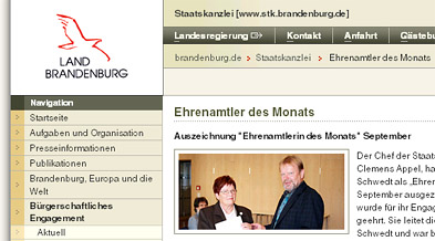 Abbildung der Homepage der Staatskanzlei Abbildung der Homepage der Staatskanzlei