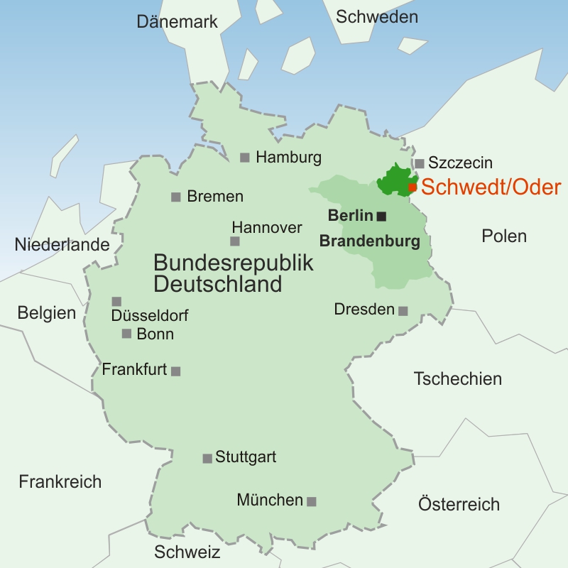 Karte: Lage der Stadt in Deutschland