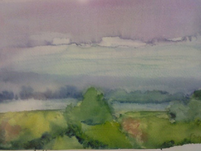 Aquarell einer Landschaft Aquarell einer Landschaft
