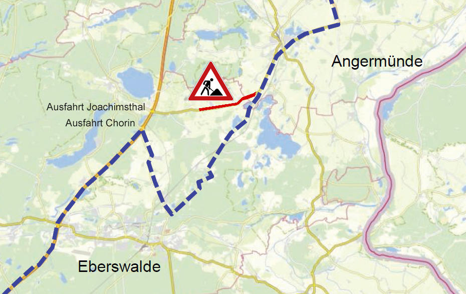 Kartenausschnitt mit blauer Markierung Kartenausschnitt mit blauer Markierung