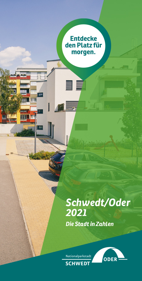 Deckblatt: neue Mehrfamilienhäuser vor grünen Farbflächen mit dem Titel