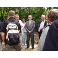 Foto vom 25. August 2010: Begrüßung durch den Bürgermeister von Chojna