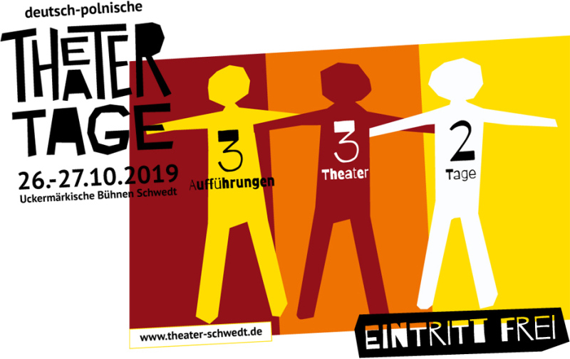 Grafik: 3 Figruen stehen für 3 Aufführungen, 3 Theater, 2 Tage Grafik: 3 Figruen stehen für 3 Aufführungen, 3 Theater, 2 Tage