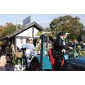 Foto: Modell der Vierradener Mühle auf einem Wagen