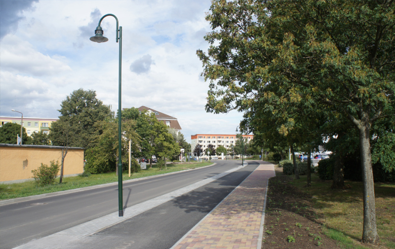Foto: Blick in die erneuerte Auguststraße Foto: Blick in die erneuerte Auguststraße