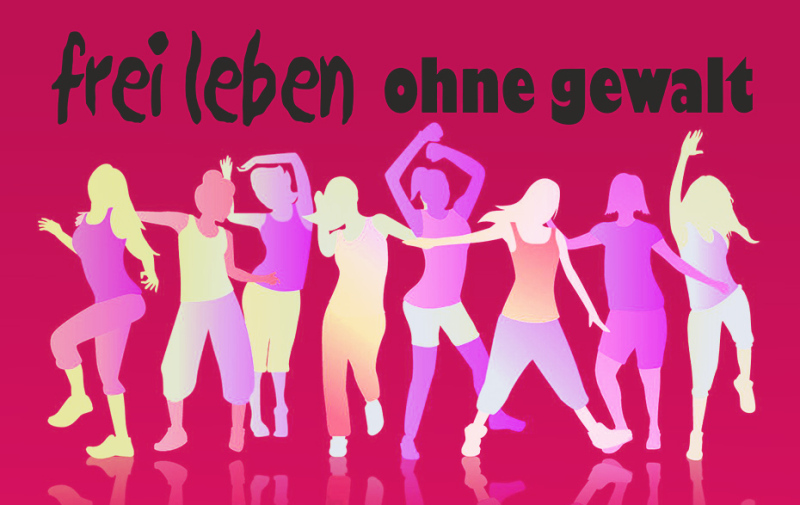 Grafik: tanzende Frauen vor pinkfarbenen Hintergrund Grafik: tanzende Frauen vor pinkfarbenen Hintergrund