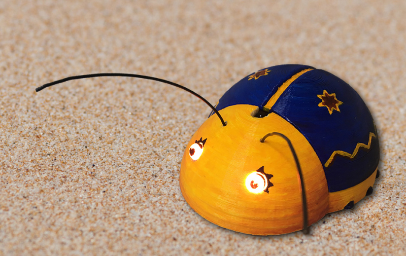 Fotomontage: Käfer auf Sand Fotomontage: Käfer auf Sand