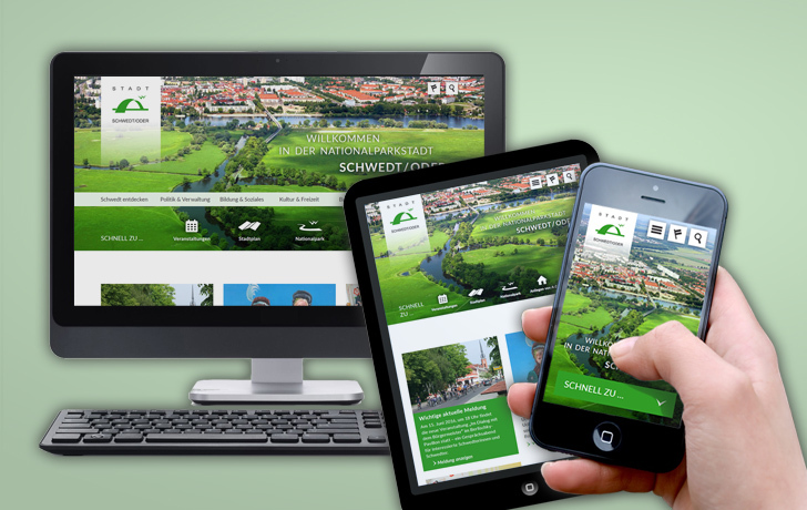 Foto: neue Homepage auf PC, Tablet und Smartphone Foto: neue Homepage auf PC, Tablet und Smartphone
