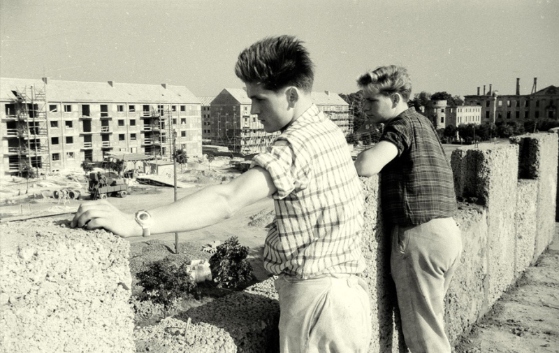 Foto: Baustelle Schloßfreiheit in den 1960ern Foto: Baustelle Schloßfreiheit in den 1960ern