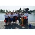 Gruppenfoto vor der Nixe