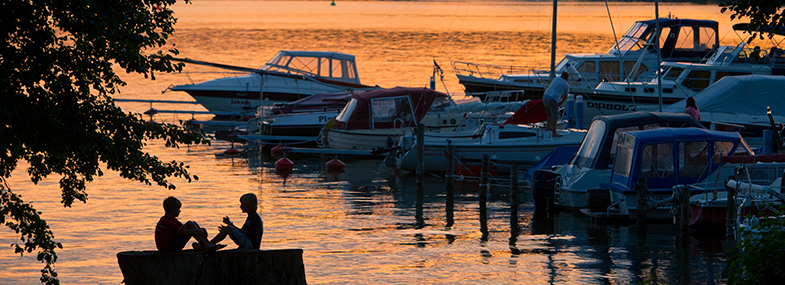 Abendstimmung am See in Brandenburg